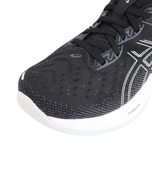Asics　アシックス ランニングシューズ　ワイド　ブラック/グレー アシックス（ASICS）ランニングシューズ ゲルキュムラス26ワイド
