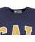 エスエーエス（S.A.S）裾リブプリント半袖Tシャツ CAL SAS2345805-79 NAVY