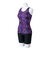 ミズノ（MIZUNO）フィットネス水着 アクアフィットネス用セパレーツ ボタン付 N2JGB84667 パープル