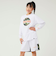 スポルディング（SPALDING）バスケットボールウェア ジュニア 長袖 Tシャツ ポルカドット カモ ボールプリント SJT24160WH
