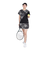 ルコックスポルティフ（lecoqsportif）テニスウェア 2way ゲームシャツ LN4FHT20L BK00