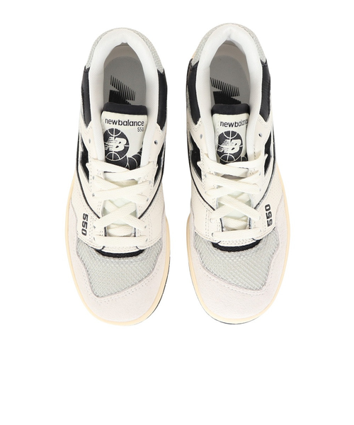 とも New Balance 550 Athletic Shoe - Little Kid - White / Black