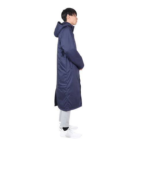 Puma フード付きネイビーロングコートM PUMA】プーマ ベンチコート L ネイビー 内側ボア ロング 防寒