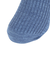 靴下 ふくらし ゆるピ丈 無地 リブ ソックス クルー丈 表糸綿100% 37752W BLU ブルー