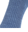 靴下 ふくらし ゆるピ丈 無地 リブ ソックス クルー丈 表糸綿100% 37752W BLU ブルー