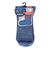 靴下 ふくらし ゆるピ丈 無地 リブ ソックス クルー丈 表糸綿100% 37752W BLU ブルー