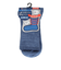 靴下 ふくらし ゆるピ丈 無地 リブ ソックス クルー丈 表糸綿100% 37752W BLU ブルー