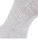 靴下 ふくらし ゆるピ丈 無地 リブ ソックス クルー丈 表糸綿100% 37752W GRY グレー