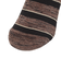 靴下 ふくらし ボーダー柄 靴下 ソックス クルー丈 口ゴムなし 37783 BRN ブラウン