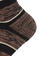 靴下 ふくらし ボーダー柄 靴下 ソックス クルー丈 口ゴムなし 37783 BRN ブラウン