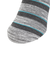 靴下 ふくらし ボーダー柄 靴下 ソックス クルー丈 口ゴムなし 37783 GRY グレー