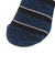 靴下 ふくらし ボーダー柄 靴下 ソックス クルー丈 口ゴムなし 37783 NVY ネイビー