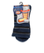 靴下 ふくらし ボーダー柄 靴下 ソックス クルー丈 口ゴムなし 37783 NVY ネイビー