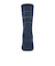 靴下 ふくらし チェック柄 靴下 ソックス クルー丈 口ゴムなし 37784 NVY ネイビー