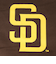 エムエルビー（MLB）キャンバストート トートドジャース パドレス MLB-TTB03 BLUExBROWN