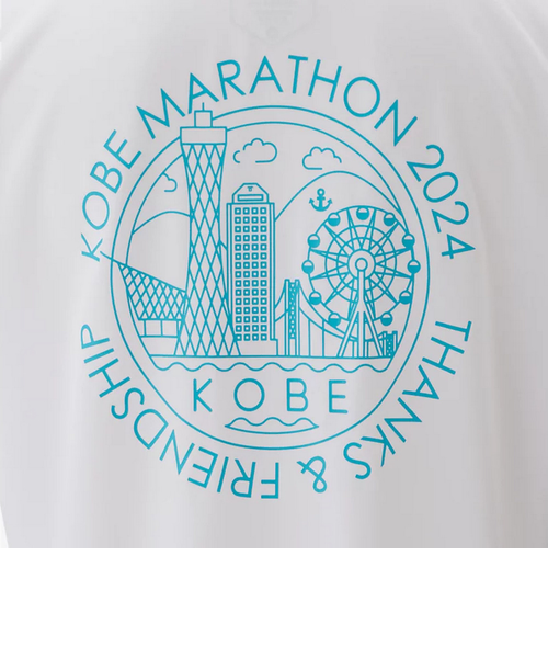 アシックス（ASICS）神戸マラソン2024 スーベニア 半袖 Tシャツ
