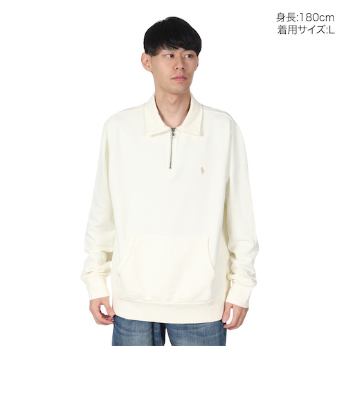 ロゴバック フリース クォータージップ スウェットシャツ
