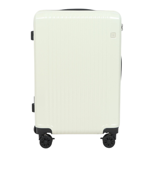 【新品】ホワイトキャリーケース ストッパー付き キャリーケース M 8454-09 50L 旅行 スーツ