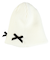 リボン付 リブ ニット帽 WG256 WH 白