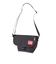 マンハッタンポーテージ（ManhattanPortage）ナイロン メッセンジャーバッグ フラップ ジッパーポケット MP1603FZP BLACK