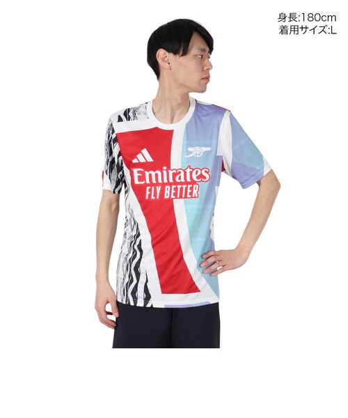 アーセナル adidas プレマッチユニフォーム Mサイズ