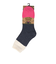 ルームソックス WARM HOME バイカラー クルー丈 3FR02W DGR 25cm