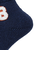 ルームソックス WARM HOME 刺繍 ショート丈 3FR03W NVY ネイビー 25cm