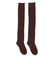 スタイリング満足 美温活 よもぎ蒸し心地 ルームソックス 靴下 無地 ロング丈 55cm 4245-82M BRN 茶色 23cm