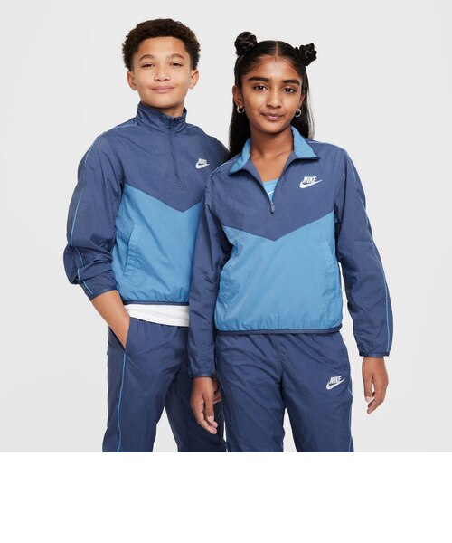 ナイキ（NIKE）ジュニア ハイブリッド ウーブン トラックスーツ 上下