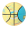 スポルディング（SPALDING）バスケットボール 6号球 スポンジ・ボブ マーブル ラバー 85-184J