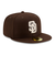 ニューエラ（NEW ERA）キャップ 59FIFTY MLB オンフィールド サンディエゴ パドレス オルタネイト バーントウッド 14524855 茶色