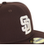 ニューエラ（NEW ERA）キャップ 59FIFTY MLB オンフィールド サンディエゴ パドレス オルタネイト バーントウッド 14524855 茶色