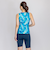 ナイキ（NIKE）フィットネス水着 レディース 水泳 総柄ジップ付き袖なしセパレーツ 2993130-010