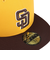 ニューエラ（NEW ERA）59FIFTY MLB Taping サンディエゴ・パドレス Aゴールド バーントウッドバイザー キャップ 14388849