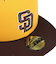 ニューエラ（NEW ERA）59FIFTY MLB Taping サンディエゴ・パドレス Aゴールド バーントウッドバイザー キャップ 14388849