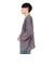 ベンデイビス（BEN DAVIS）パッチワーク ロゴブリーチ加工 長袖Tシャツ 25380044-PUL