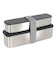 サーモス（THERMOS）弁当箱 フレッシュランチボックス 黒 DSA-805W GY-BK 二段 スリム ステンレス 耐熱 保冷 食洗器対応
