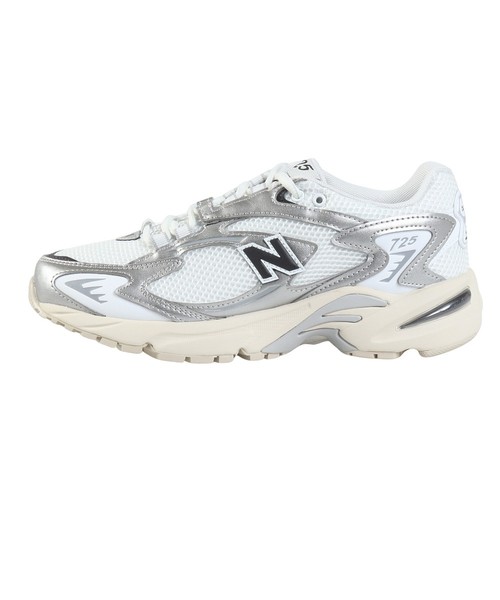 【新品】 New Balance 725 シルバー/ホワイト スニーカー24 新品】 New Balance 725 シルバー/ホワイト スニーカー24