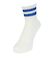 クー（Coo.）靴下 アンクル丈ソックス 3足組 LGYDGYBLU 22-25センチ 895CO5GSA0044 LGY ラインソックス 抗菌 防臭 シンプ…