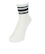 クー（Coo.）靴下 アンクル丈ソックス 3足組 BLKWHTOFF 22-25センチ 895CO5GSA0047 BLK ラインソックス 抗菌 防臭 シンプ…