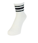 クー（Coo.）靴下 アンクル丈ソックス 3足組 BLKWHTOFF 22-25センチ 895CO5GSA0047 BLK ラインソックス 抗菌 防臭 シンプ…