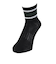 クー（Coo.）靴下 アンクル丈ソックス 3足組 BLKWHTOFF 22-25センチ 895CO5GSA0047 BLK ラインソックス 抗菌 防臭 シンプ…