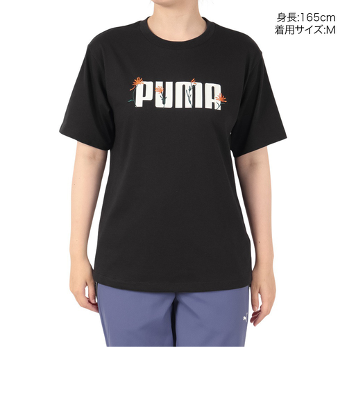 プーマ（PUMA）ESS ロゴ FLOWER MX 半袖Tシャツ 689050 01 BLK