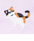 バックパック ガールズ QF25B004 PUL 紫 アニマル柄 犬 猫 動物 リュックサック カジュアル お出かけ レジャー アウトドア