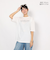 エルケクス（ELKEX）半袖 フロッキープリント ワイドTシャツ EKL5S10043 WHT