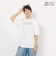 エルケクス（ELKEX）半袖 フロッキープリント ワイドTシャツ EKL5S10043 WHT