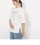 エルケクス（ELKEX）半袖 フロッキープリント ワイドTシャツ EKL5S10043 WHT