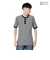 ヘルスニット（Healthknit）ベーシックワッフル ヘンリーネック 半袖Tシャツ 601S BLK/OFF