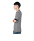 ヘルスニット（Healthknit）ベーシックワッフル ヘンリーネック 半袖Tシャツ 601S BLK/OFF