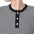ヘルスニット（Healthknit）ベーシックワッフル ヘンリーネック 半袖Tシャツ 601S BLK/OFF